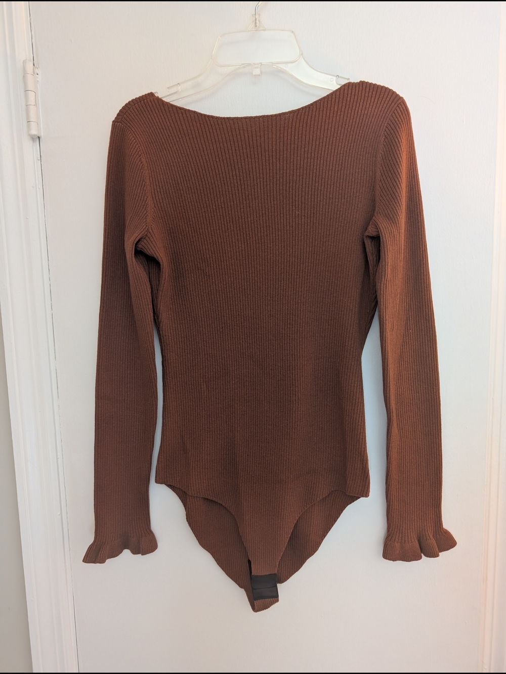 Sezane Joanie Bodysuit Hazelnut M
